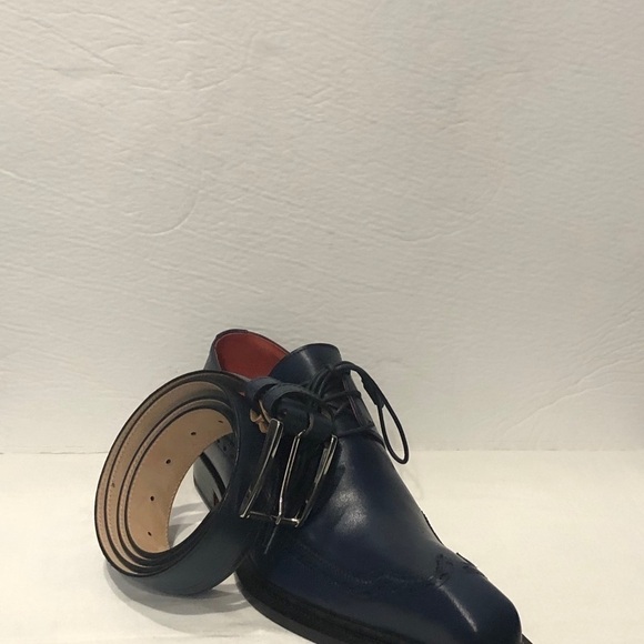 Emilio Franco shoes navy oxford point toe Italian - Picture 6 of 6